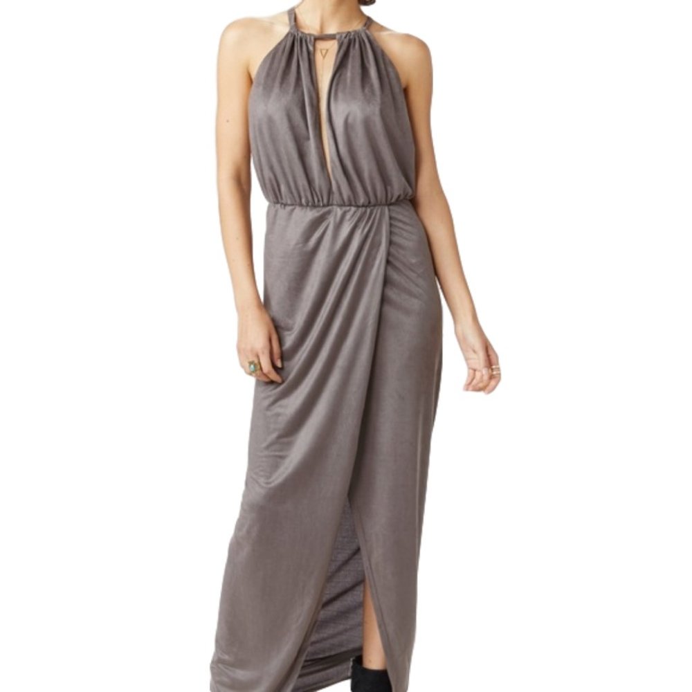 Nightcap Sueded Halter Dress